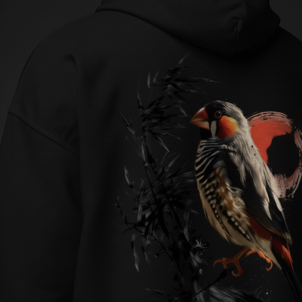 Ink & Sun Zebra Finch Hoodie – Back Print | Bird Folk