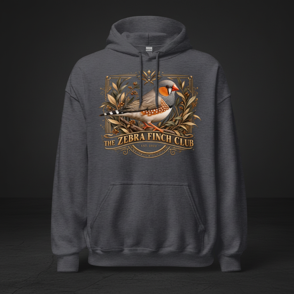The Zebra Finch Club Hoodie – Premium Zebra Finch Hoodie | Bird Folk