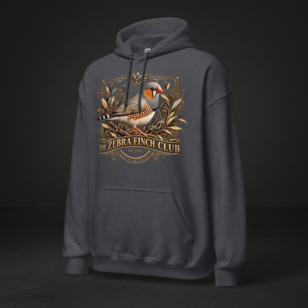 The Zebra Finch Club Hoodie – Premium Zebra Finch Hoodie | Bird Folk