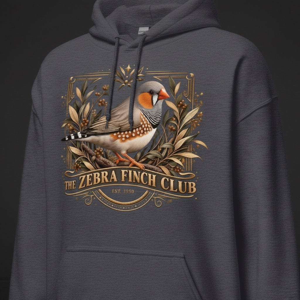 The Zebra Finch Club Hoodie – Premium Zebra Finch Hoodie | Bird Folk