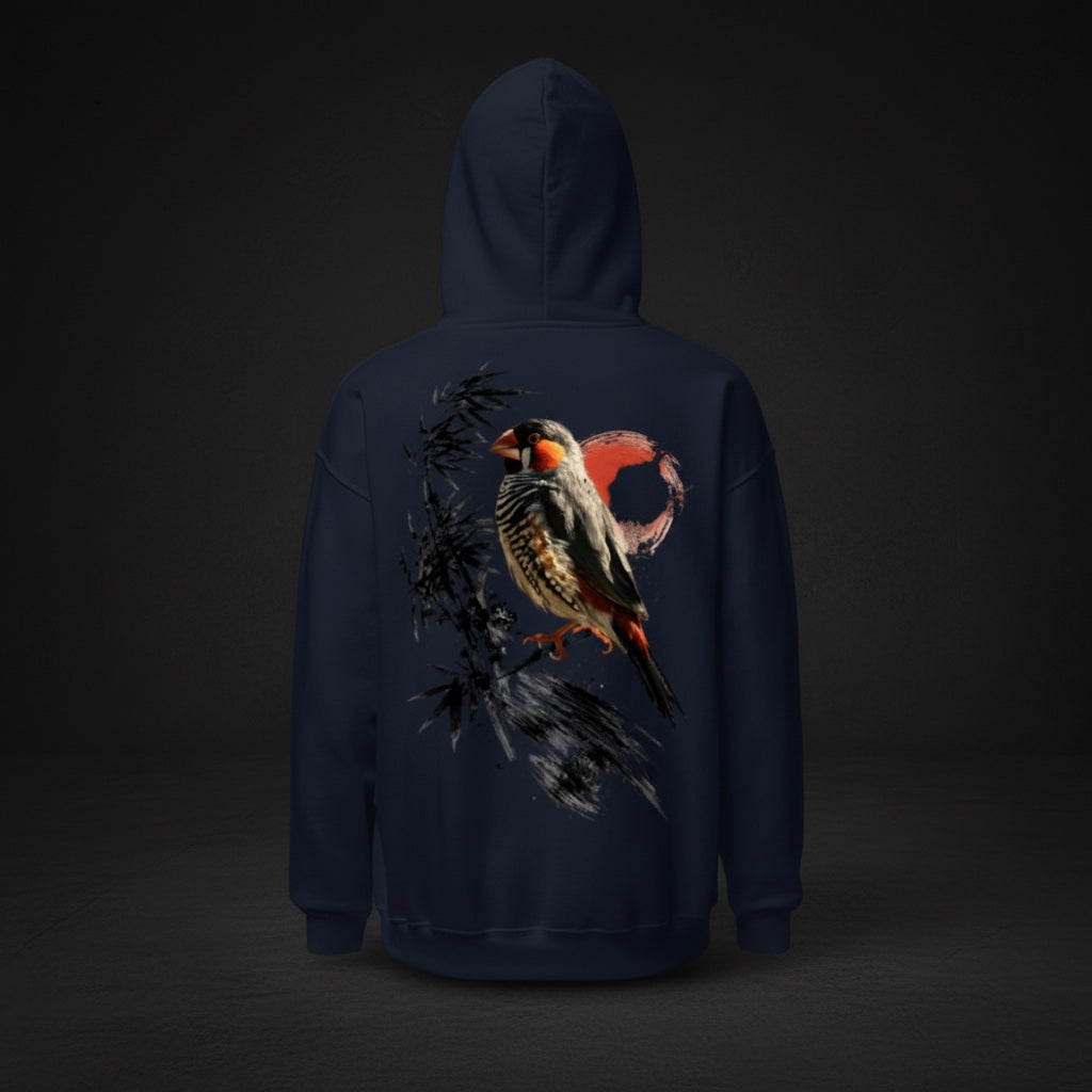 Ink & Sun Zebra Finch Hoodie – Back Print | Bird Folk