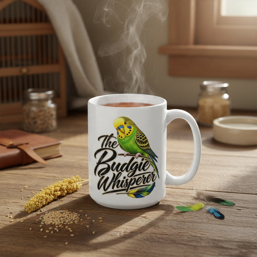 The Budgie Whisperer – Green Budgie Mug | 11oz & 15oz