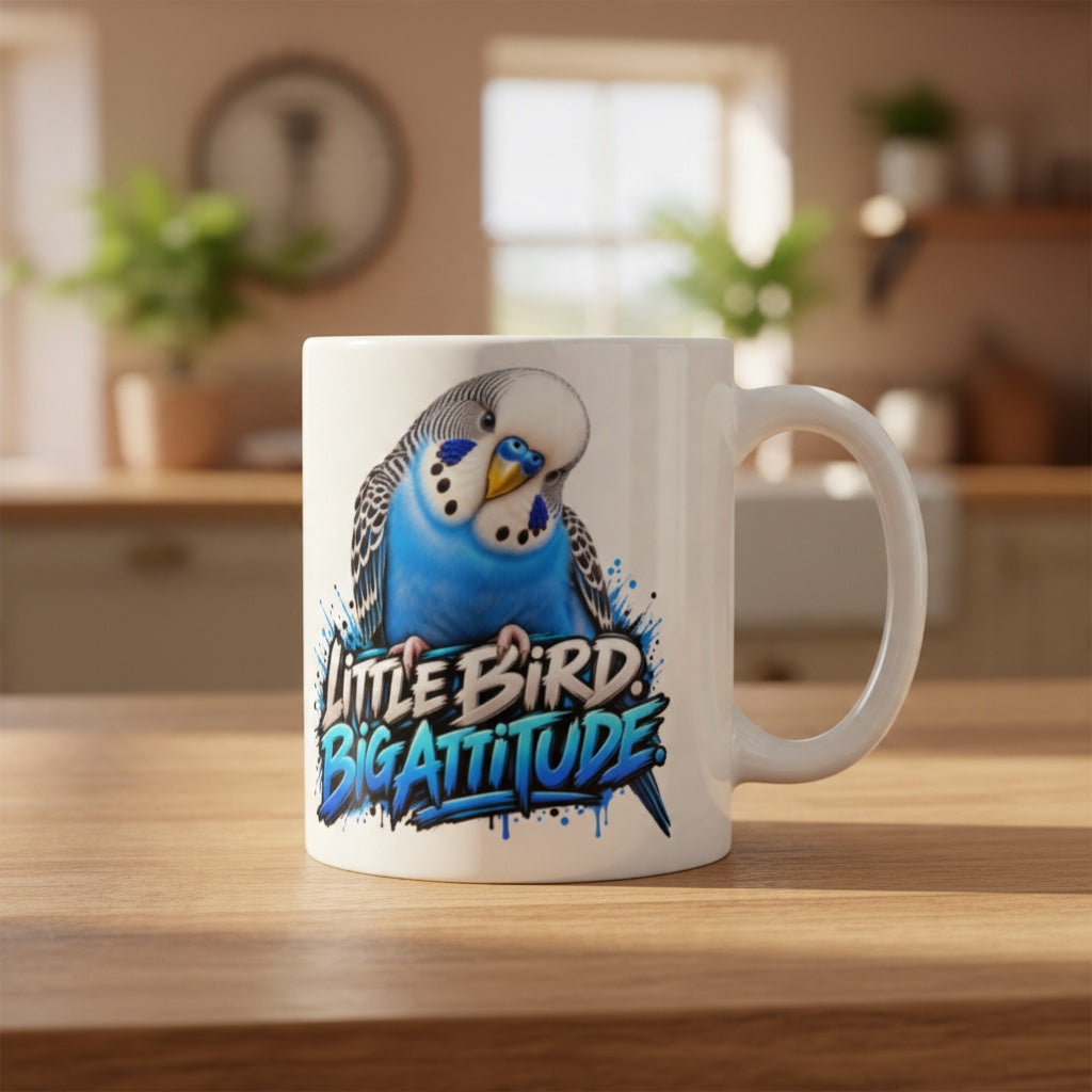 Little Bird, Big Attitude Budgie Mug | 11oz & 15oz