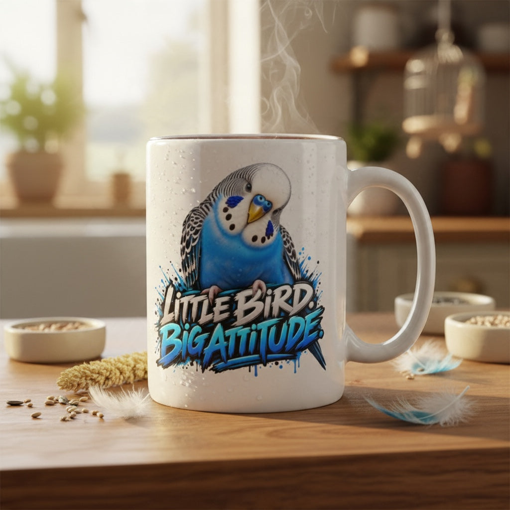 Little Bird, Big Attitude Budgie Mug | 11oz & 15oz