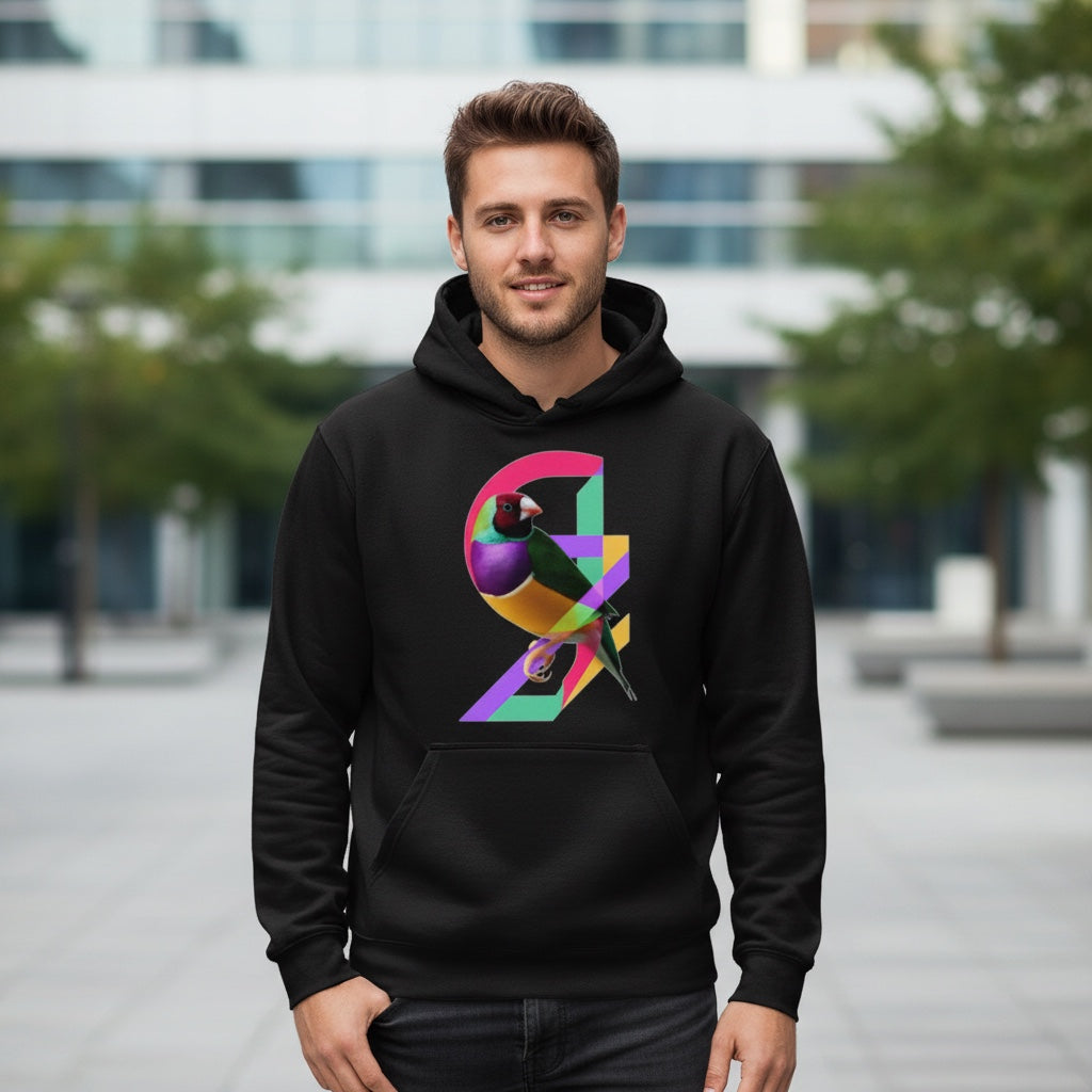 Colour Ribbon Gouldian Gouldian Finch Hoodie – Front Print | Bird Folk