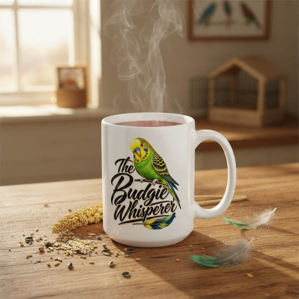 The Budgie Whisperer – Green Budgie Mug | 11oz & 15oz