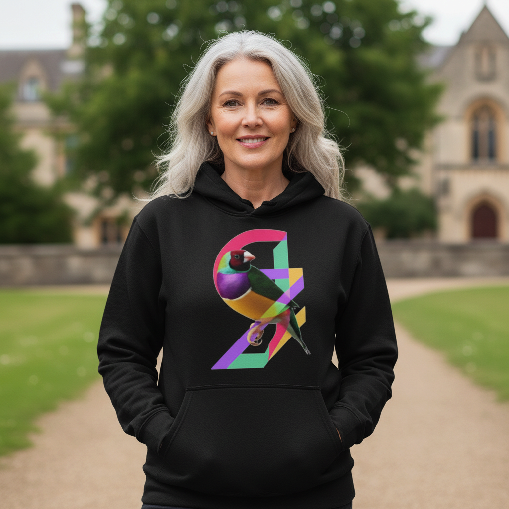 Colour Ribbon Gouldian Gouldian Finch Hoodie – Front Print | Bird Folk