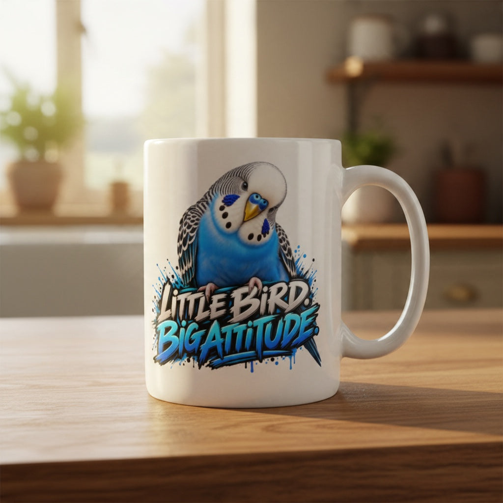 Little Bird, Big Attitude Budgie Mug | 11oz & 15oz