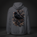 Black Zebra Botanical Hoodie – Black Zebra Finch Hoodie | Bird Folk