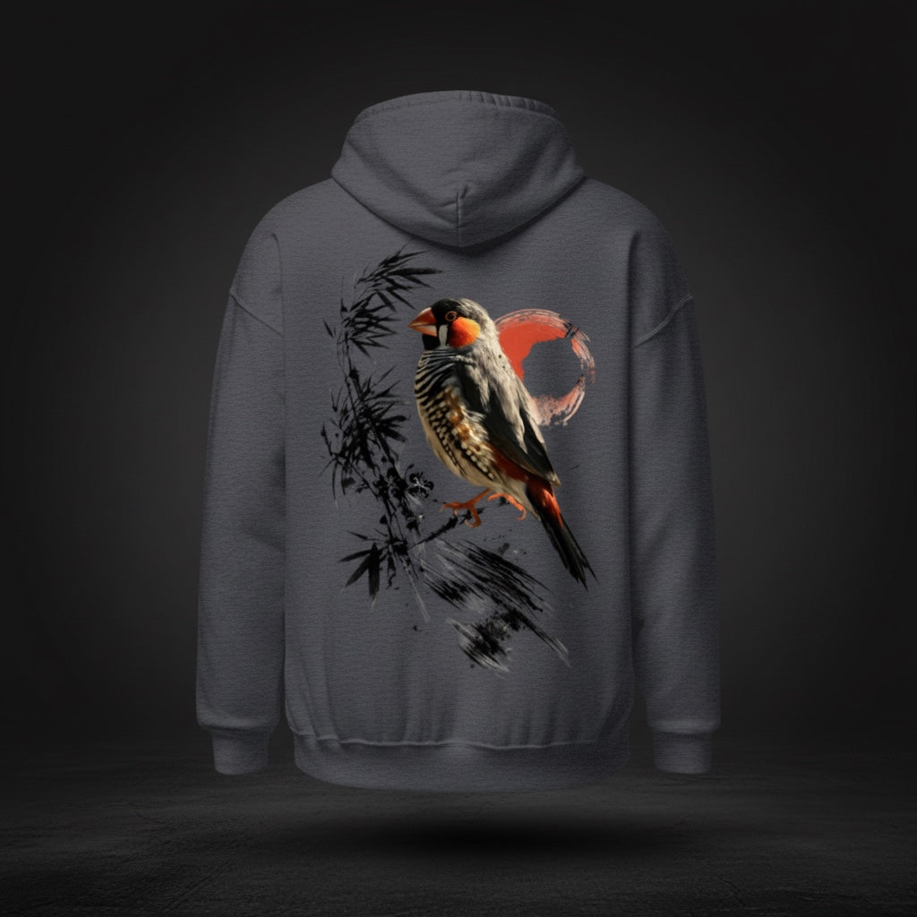 Ink & Sun Zebra Finch Hoodie – Back Print | Bird Folk