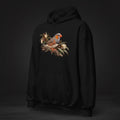Autumn Botanical Zebra Finch Hoodie – Front Print | Bird Folk