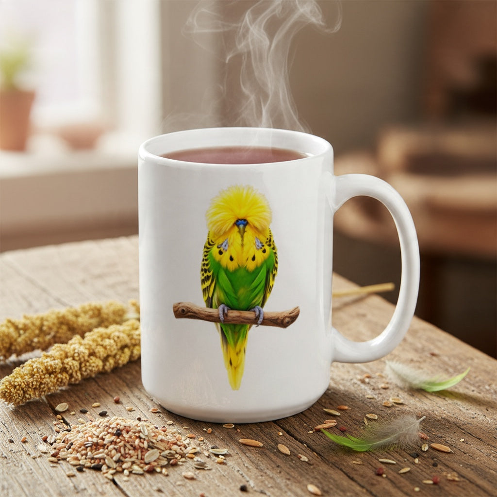 Show Budgie – Yellow Budgie Mug | 11oz & 15oz