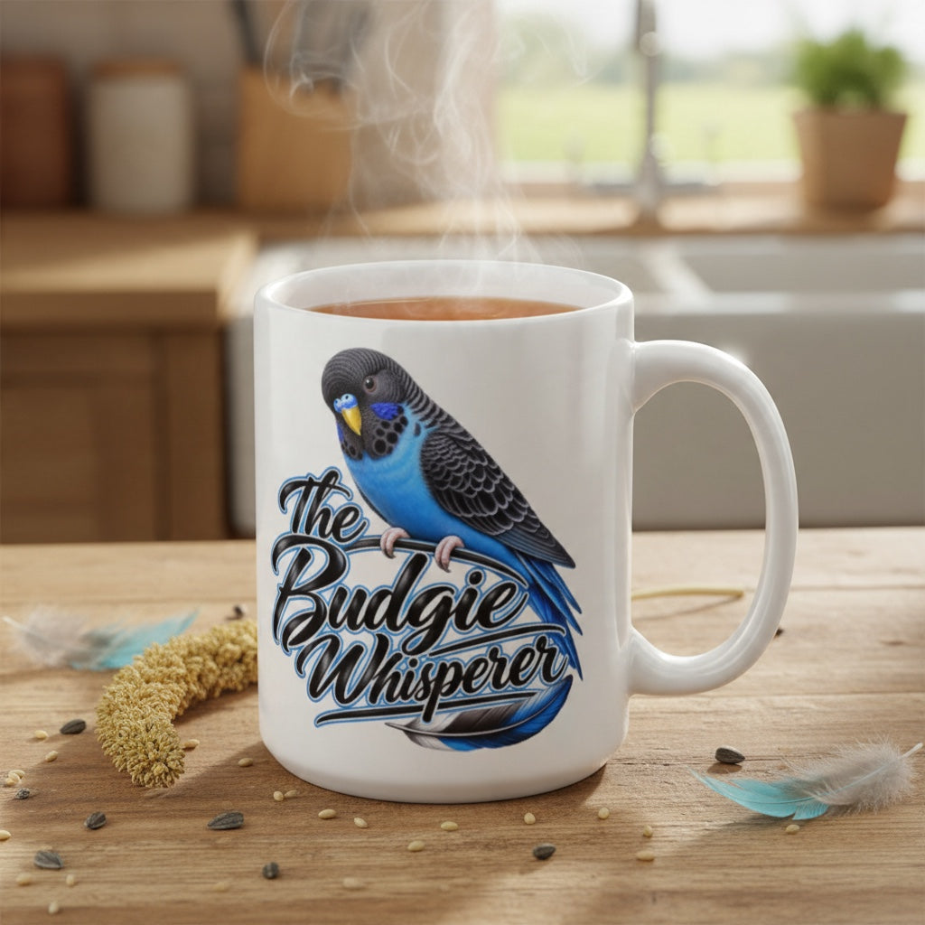 The Budgie Whisperer – Blue Budgie Mug | 11oz & 15oz