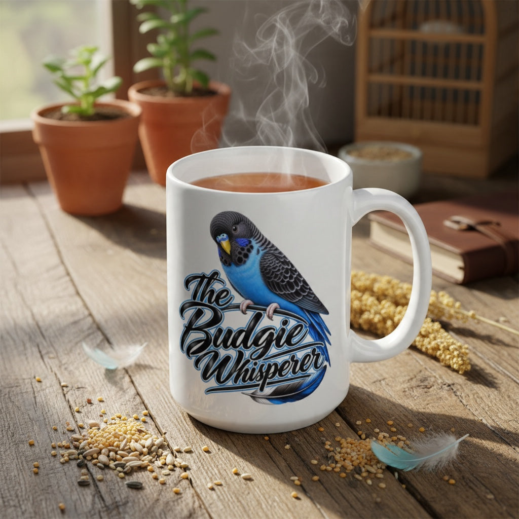 The Budgie Whisperer – Blue Budgie Mug | 11oz & 15oz