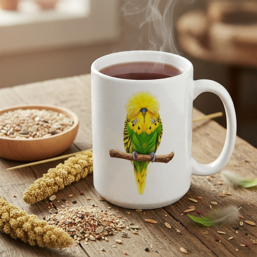 Show Budgie – Yellow Budgie Mug | 11oz & 15oz
