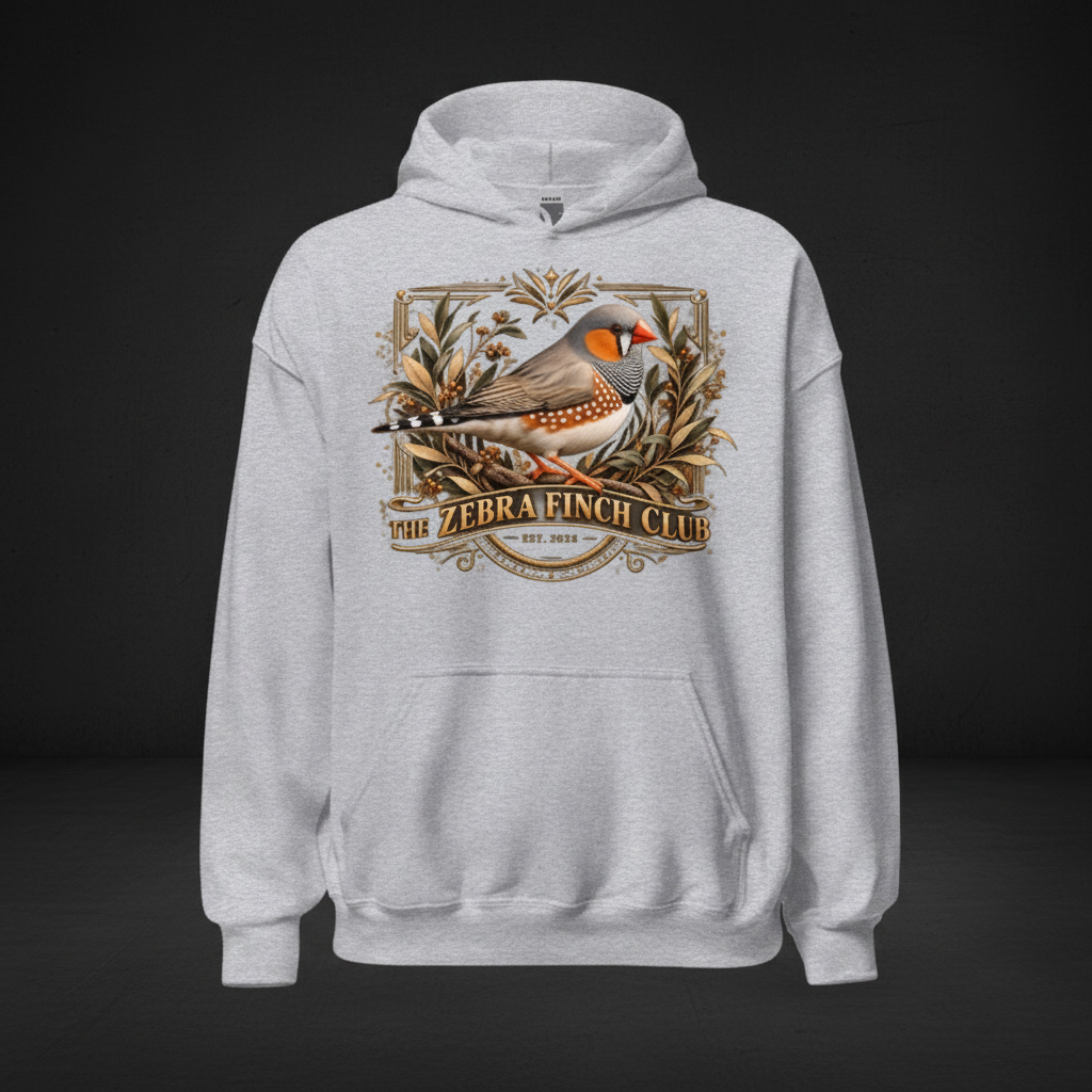 The Zebra Finch Club Hoodie – Premium Zebra Finch Hoodie | Bird Folk