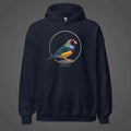 Minimal Circle Gouldian Finch Hoodie – Front Print | Bird Folk
