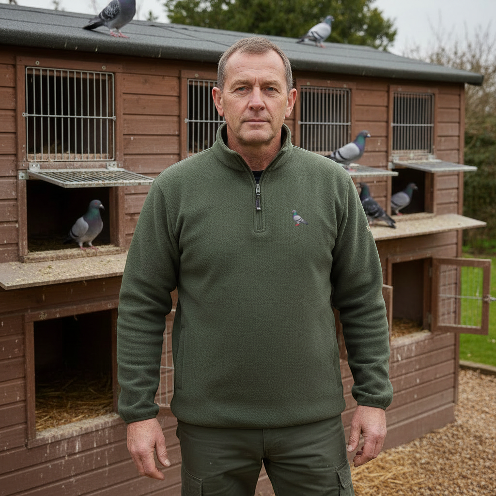 Racing Pigeon Quarter-Zip Fleece | Choose Your Pigeon