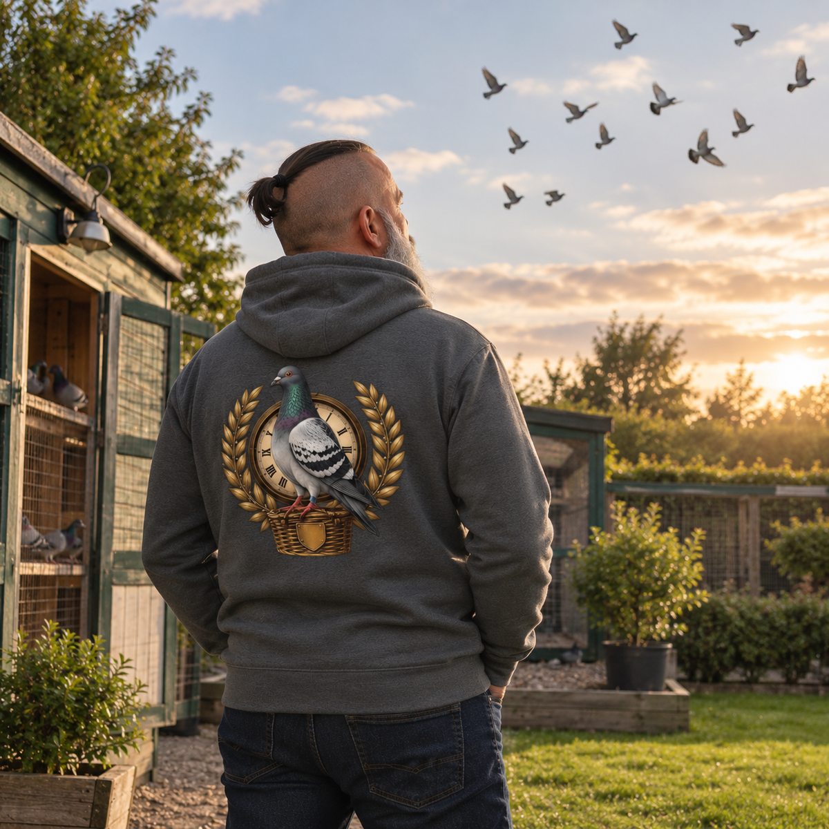 Blue Bar Pigeon Heritage Hoodie