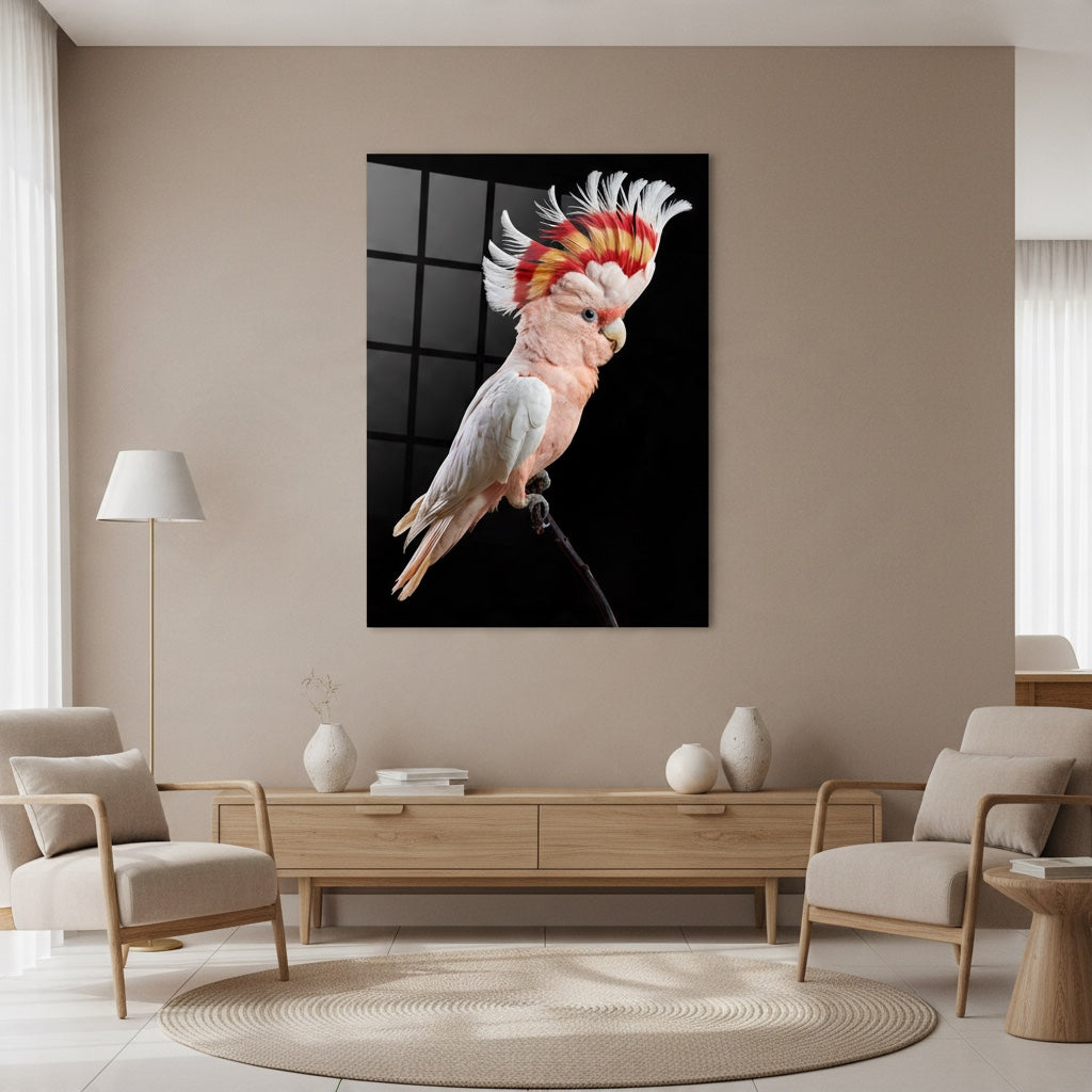 Major Mitchell’s Cockatoo — high-gloss aluminium bird art print by Bird Folk — product image 4