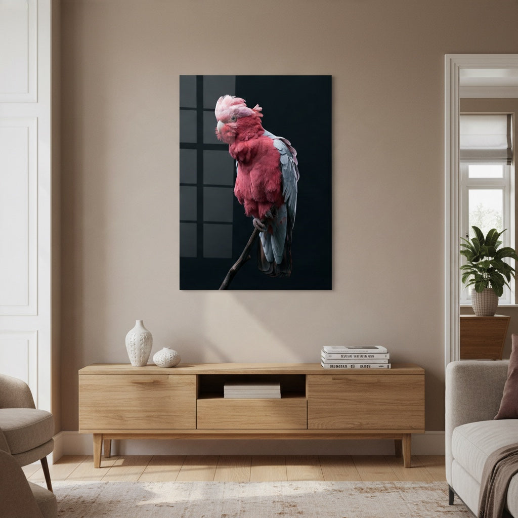 Galah Cockatoo — high-gloss aluminium bird art print by Bird Folk — product image 4