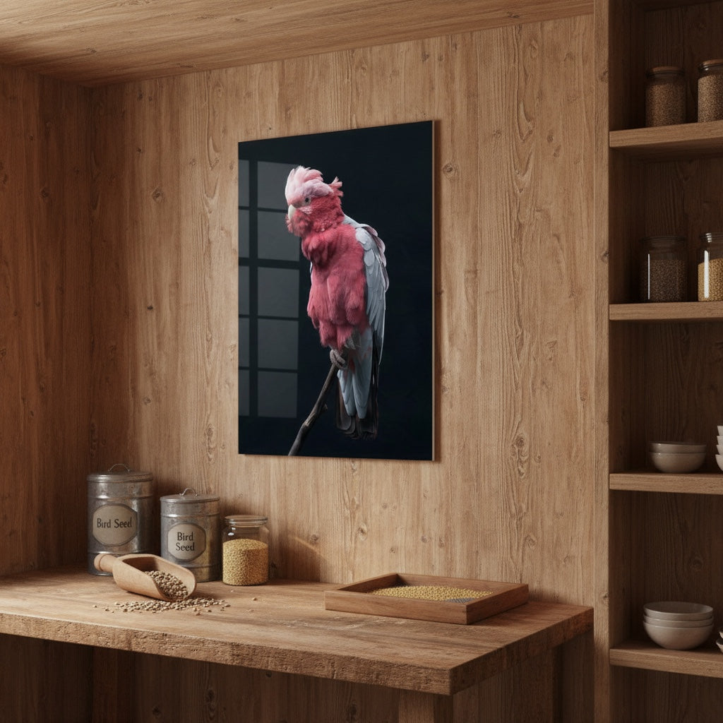 Galah Cockatoo — high-gloss aluminium bird art print by Bird Folk — product image 3