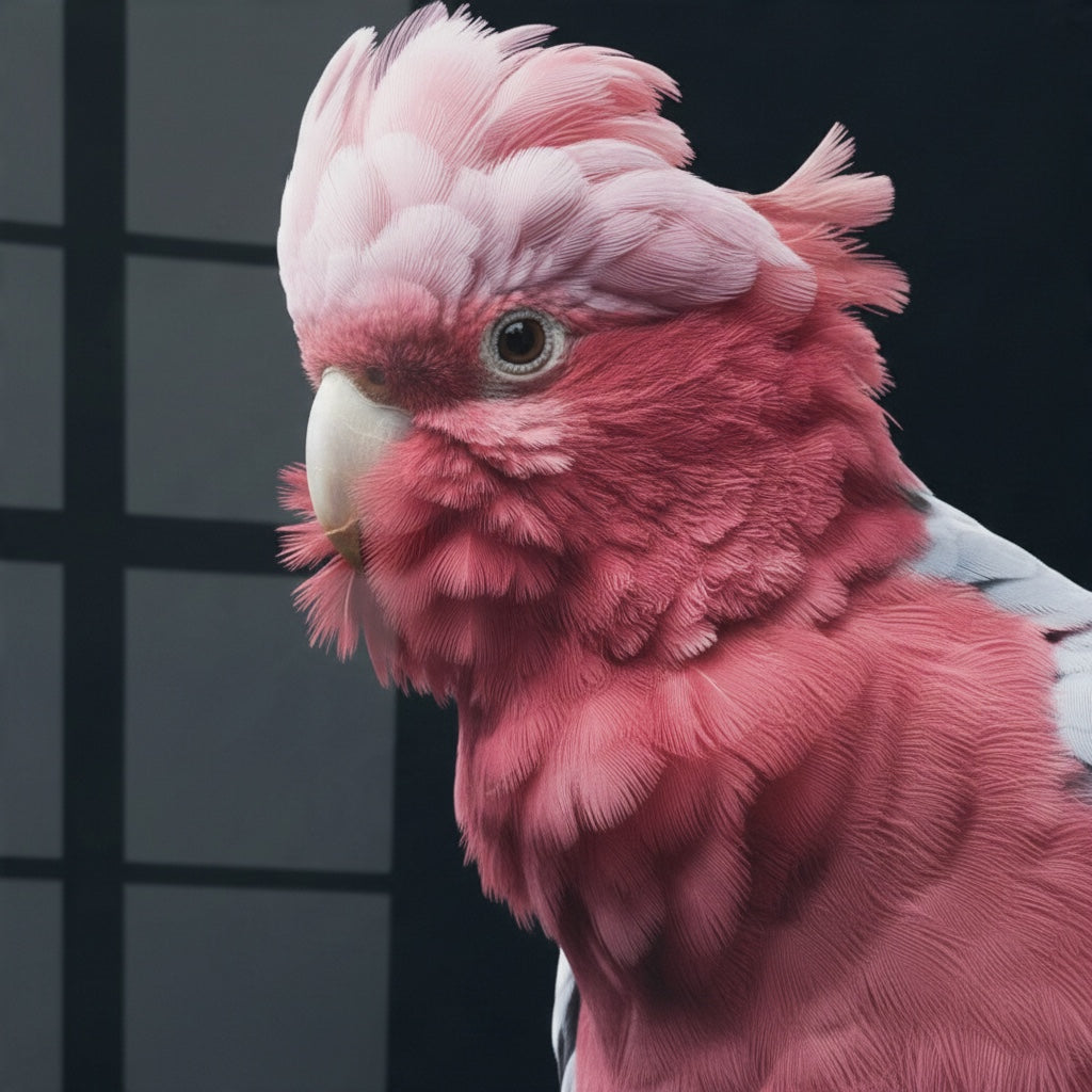 Galah Cockatoo — high-gloss aluminium bird art print by Bird Folk