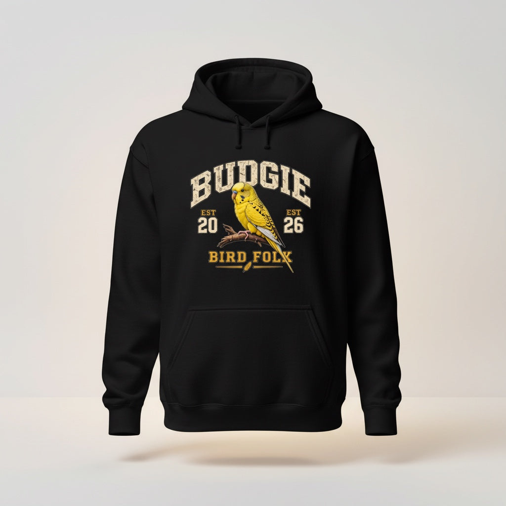 Budgie Keeper Hoodie – Retro Budgie Front Print