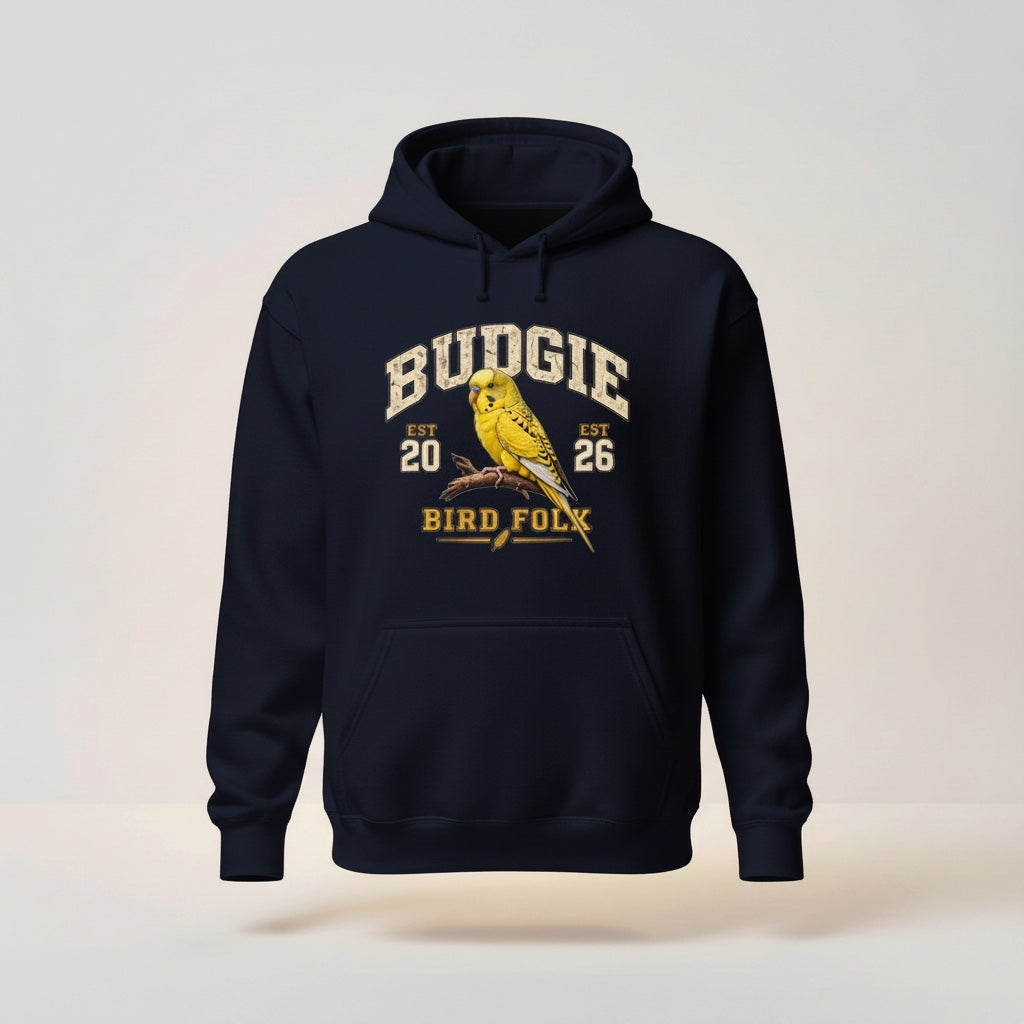 Budgie Keeper Hoodie – Retro Budgie Front Print