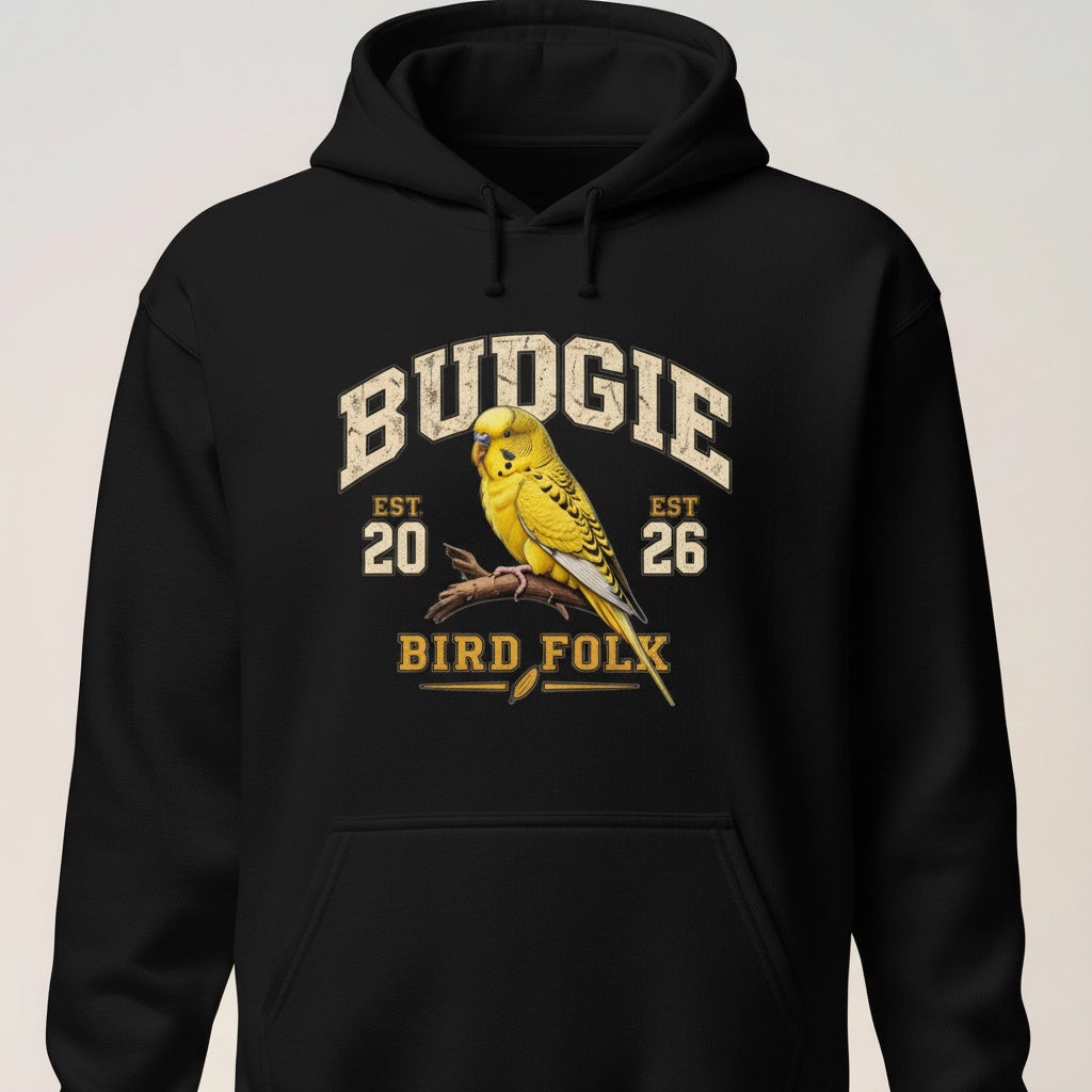 Budgie Keeper Hoodie – Retro Budgie Front Print