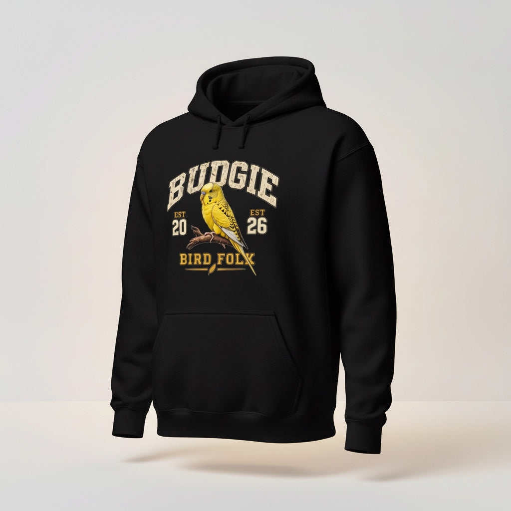 Budgie Keeper Hoodie – Retro Budgie Front Print