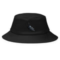 Blackout Polygon Minimal geometric pigeon Bucket Hat by Bird Folk