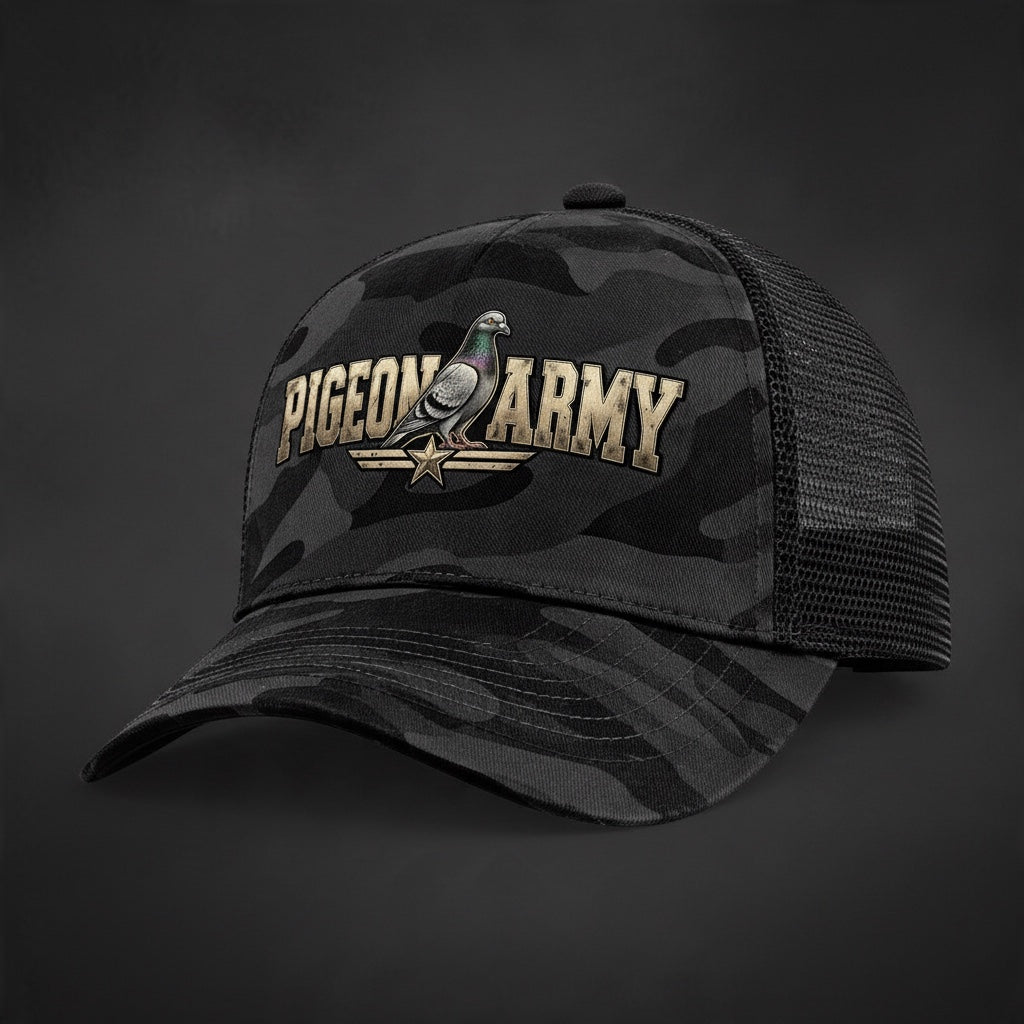 Pigeon Army Camo Trucker Cap