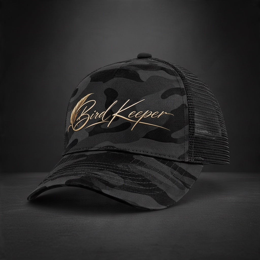 Bird Keeper Camo Trucker Cap