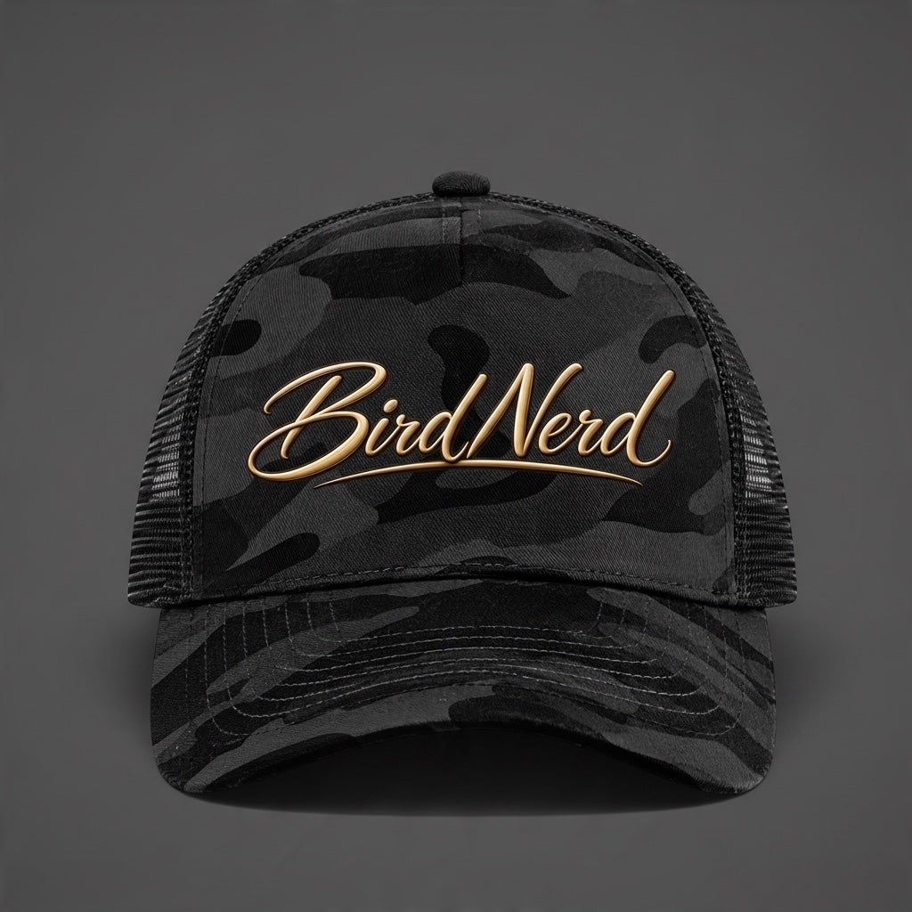 Bird Nerd Camo Trucker Cap