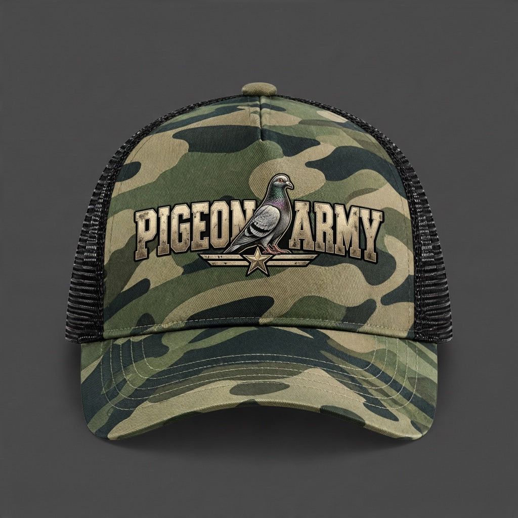 Pigeon Army Camo Trucker Cap