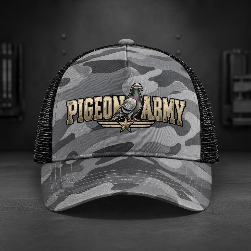 Pigeon Army Camo Trucker Cap