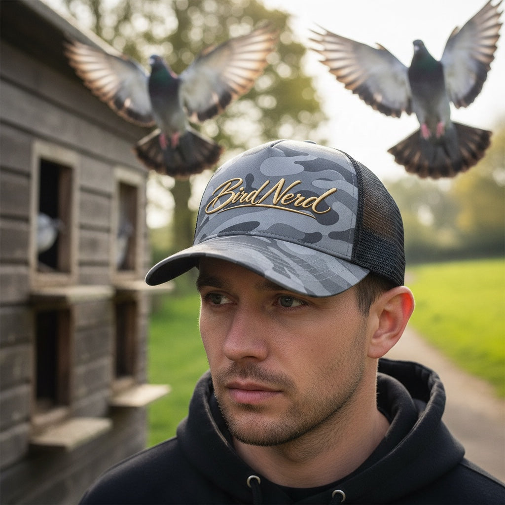 Bird Nerd Camo Trucker Cap