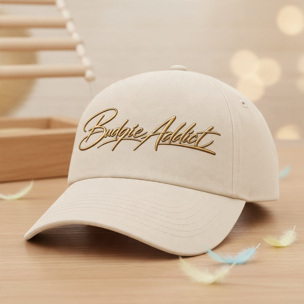 Budgie Addict Cap – Script Design