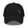 Blackout Polygon Minimal geometric pigeon Dad Cap by Bird Folk