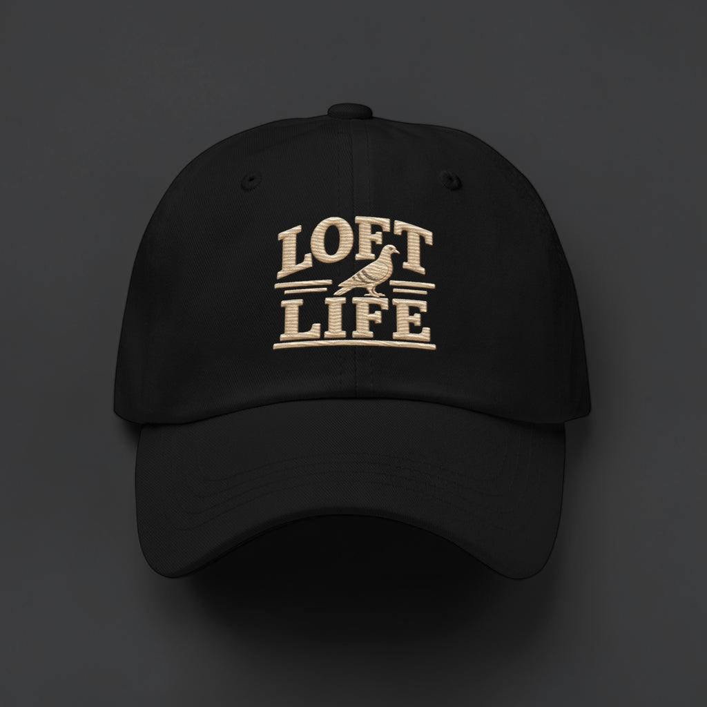 Loft Life Pigeon Embroidered Dad Cap — Bird Folk