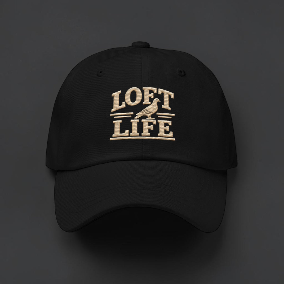 Loft Life Pigeon Embroidered Dad Cap — Bird Folk