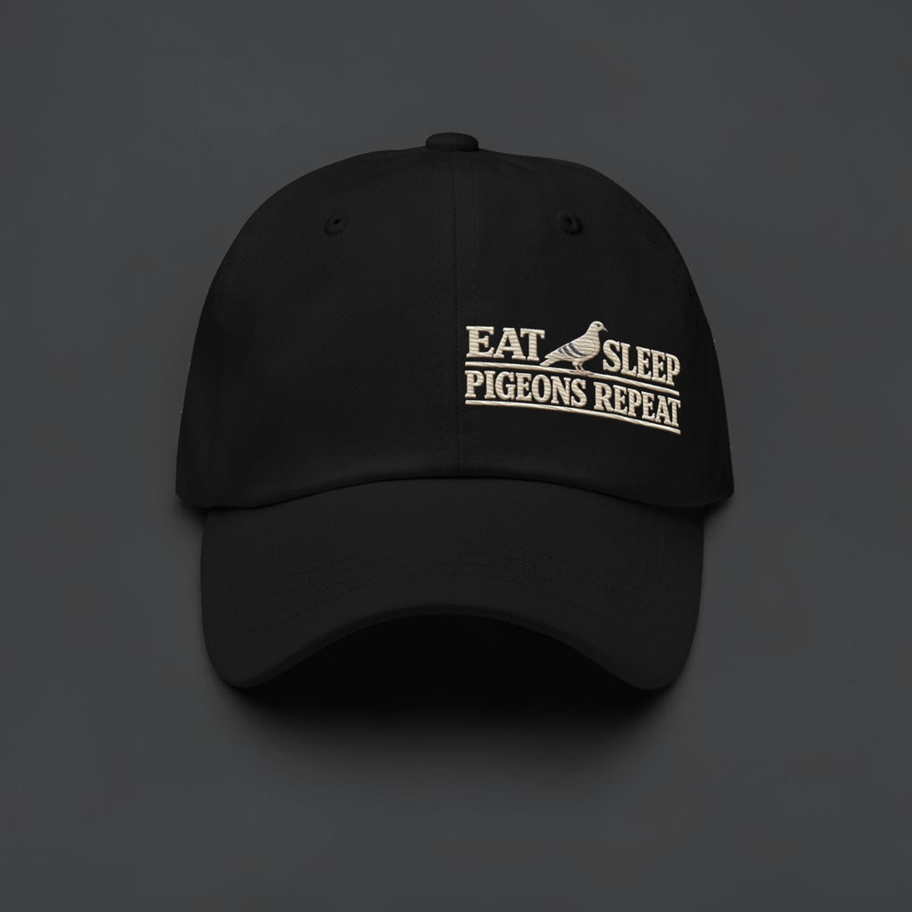 Eat Sleep Pigeons Repeat Embroidered Dad Cap | Bird Folk