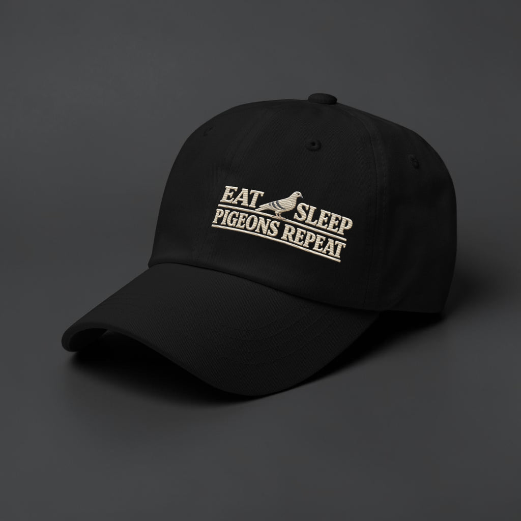 Eat Sleep Pigeons Repeat Embroidered Dad Cap | Bird Folk