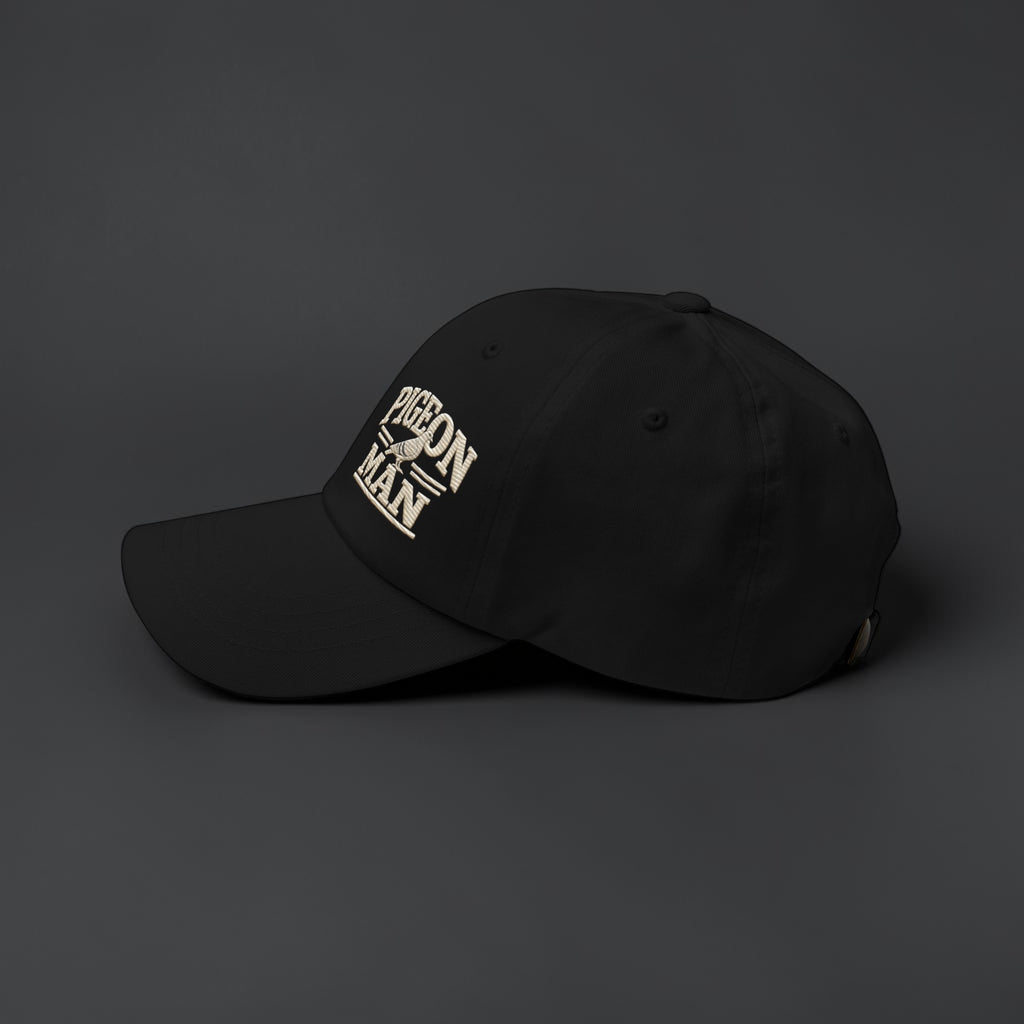 Pigeon Man Embroidered Dad Cap — Bird Folk