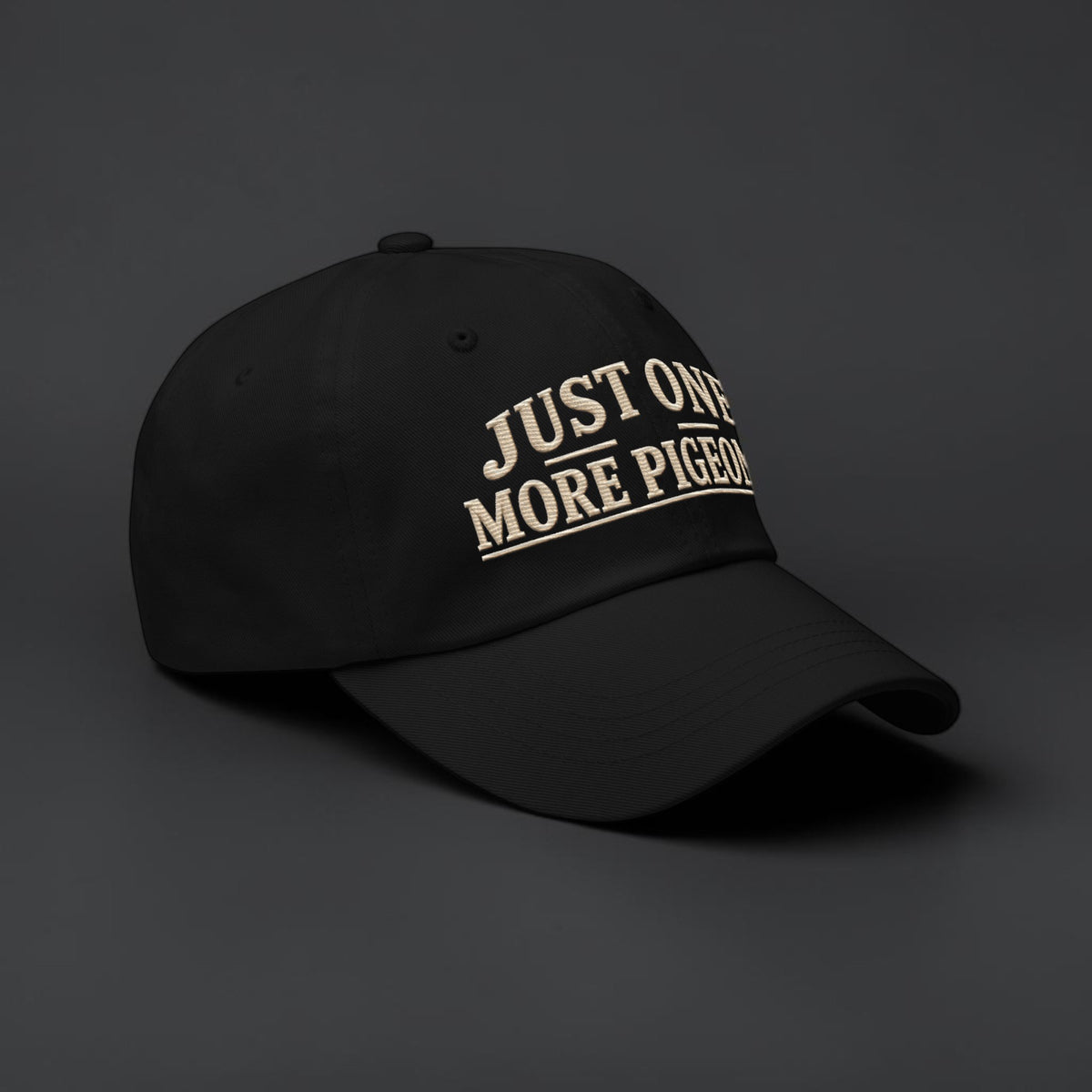 Just One More Pigeon Embroidered Dad Cap | Bird Folk