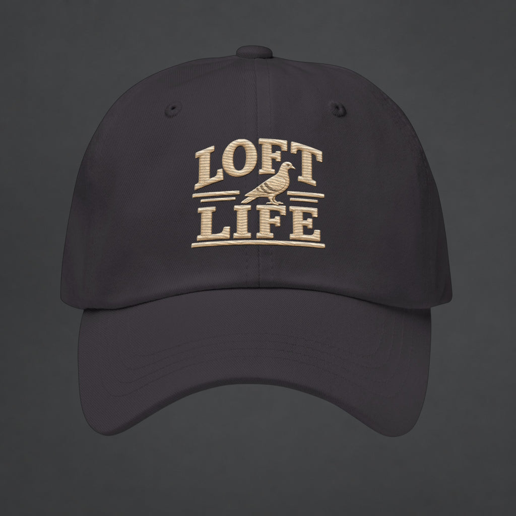 Loft Life Pigeon Embroidered Dad Cap — Bird Folk