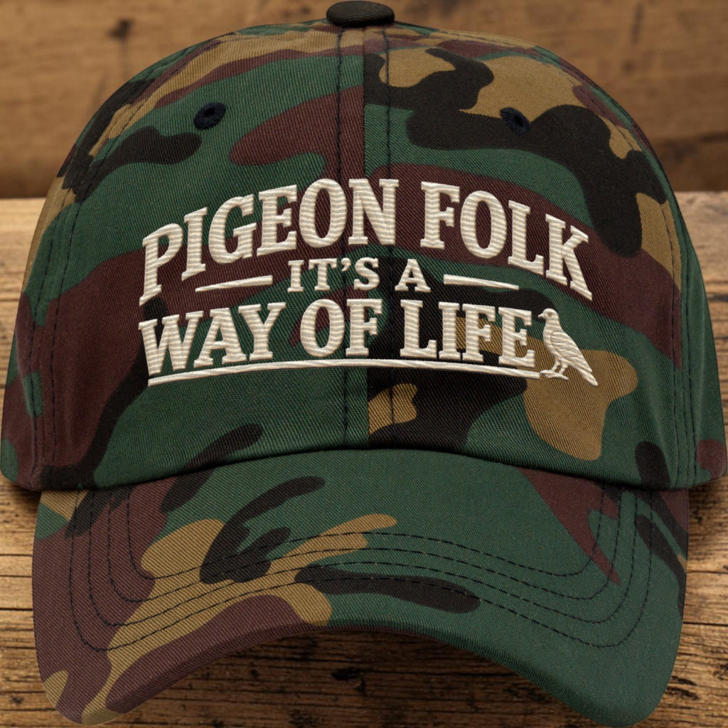 Pigeon Folk – It’s a Way of Life Embroidered Dad Cap