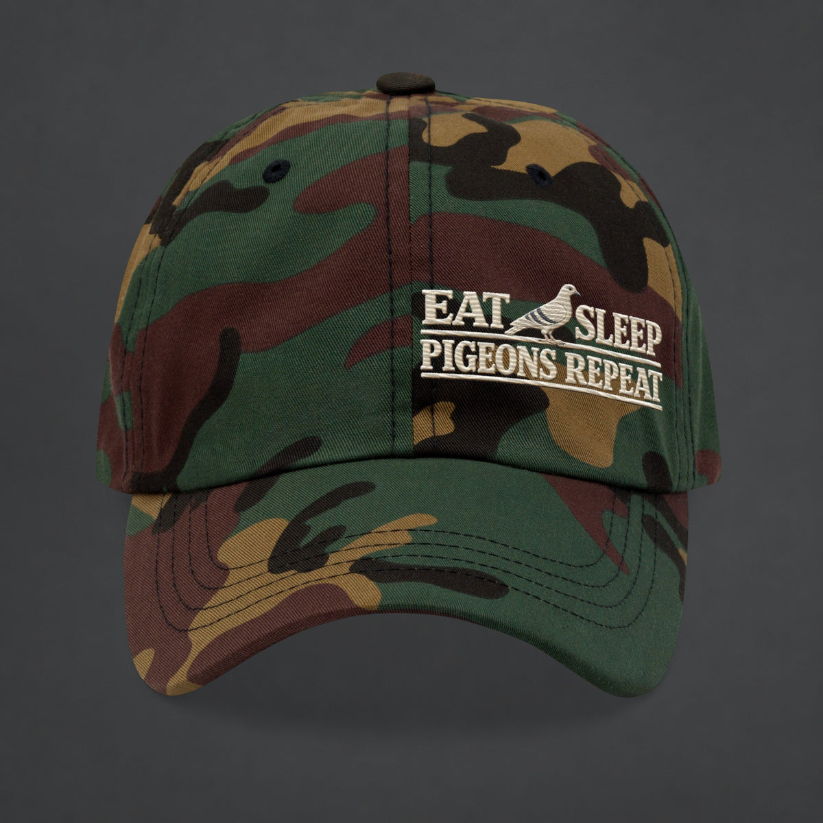 Eat Sleep Pigeons Repeat Embroidered Dad Cap | Bird Folk