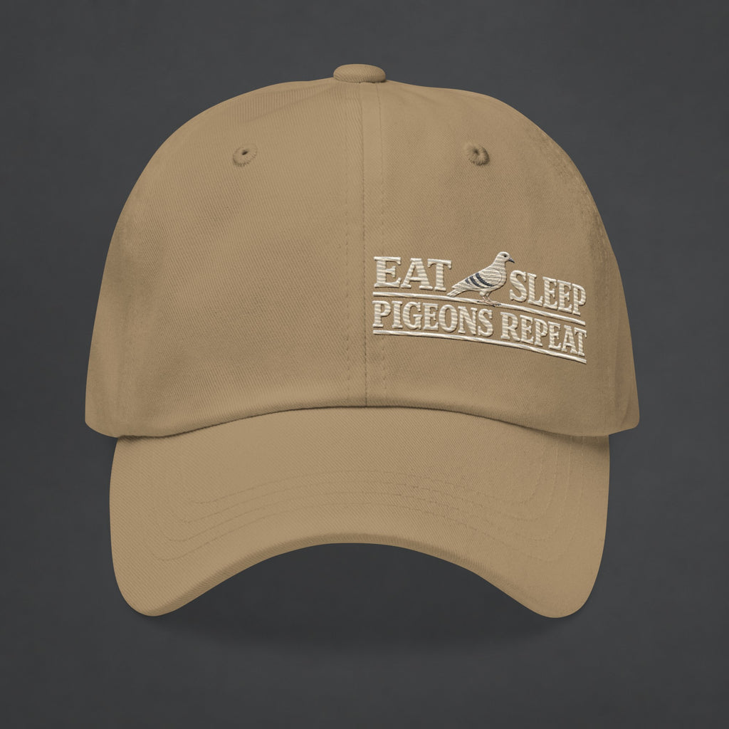 Eat Sleep Pigeons Repeat Embroidered Dad Cap | Bird Folk